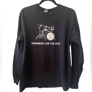 Gildan Drummers Can’t be Beat black t-shirt size L